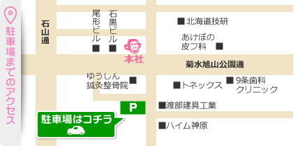 駐車場までのアクセス