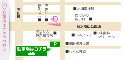 駐車場までのアクセス