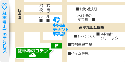 駐車場までのアクセス