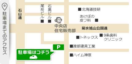 駐車場までのアクセス